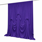 13 ft x 20 ft Pre-Sewn Spandex Backdrop Curtain with 3 Adjustable Ribbon Ties