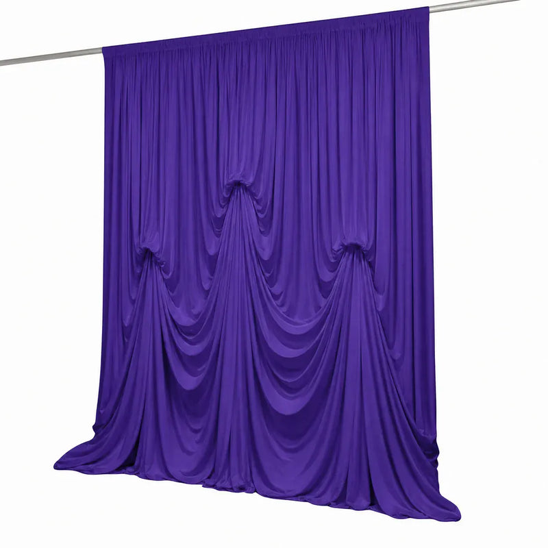 13 ft x 20 ft Pre-Sewn Spandex Backdrop Curtain with 3 Adjustable Ribbon Ties