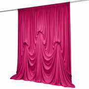 13 ft x 20 ft Pre-Sewn Spandex Backdrop Curtain with 3 Adjustable Ribbon Ties