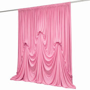 13 ft x 20 ft Pre-Sewn Spandex Backdrop Curtain with 3 Adjustable Ribbon Ties