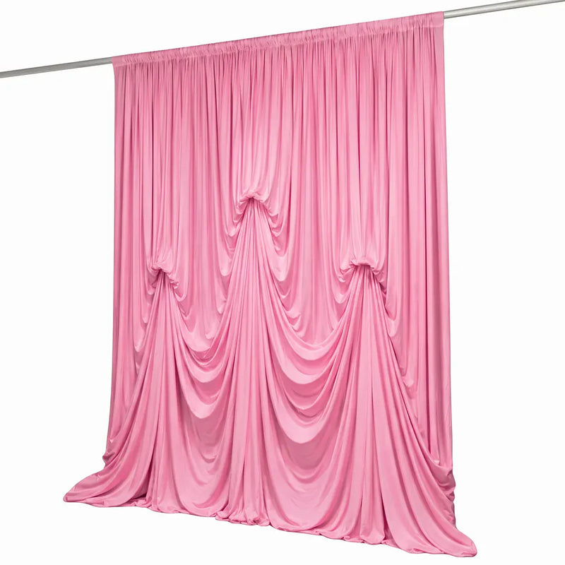 13 ft x 20 ft Pre-Sewn Spandex Backdrop Curtain with 3 Adjustable Ribbon Ties