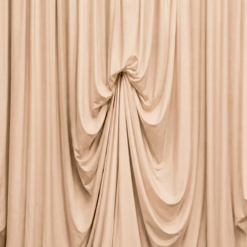 13 ft x 20 ft Pre-Sewn Spandex Backdrop Curtain with 3 Adjustable Ribbon Ties