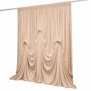 13 ft x 20 ft Pre-Sewn Spandex Backdrop Curtain with 3 Adjustable Ribbon Ties