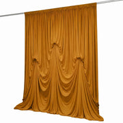 13 ft x 20 ft Pre-Sewn Spandex Backdrop Curtain with 3 Adjustable Ribbon Ties