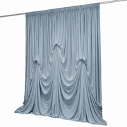 13 ft x 20 ft Pre-Sewn Spandex Backdrop Curtain with 3 Adjustable Ribbon Ties