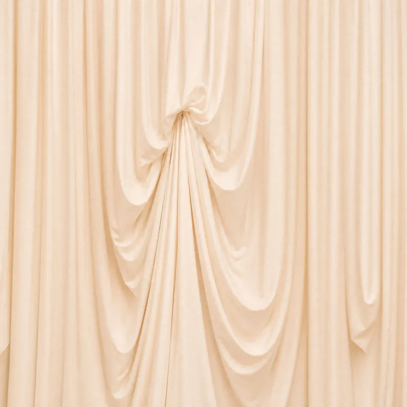 13 ft x 20 ft Pre-Sewn Spandex Backdrop Curtain with 3 Adjustable Ribbon Ties