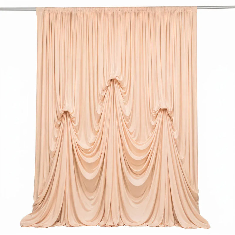 13 ft x 20 ft Pre-Sewn Spandex Backdrop Curtain with 3 Adjustable Ribbon Ties CUR_PANSPX_KNOT_2014_046