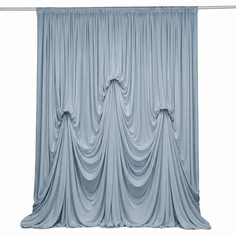 13 ft x 20 ft Pre-Sewn Spandex Backdrop Curtain with 3 Adjustable Ribbon Ties CUR_PANSPX_KNOT_2014_086