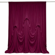 13 ft x 20 ft Pre-Sewn Spandex Backdrop Curtain with 3 Adjustable Ribbon Ties CUR_PANSPX_KNOT_2014_BURG