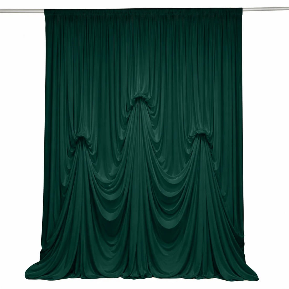 13 ft x 20 ft Pre-Sewn Spandex Backdrop Curtain with 3 Adjustable Ribbon Ties CUR_PANSPX_KNOT_2014_HUNT