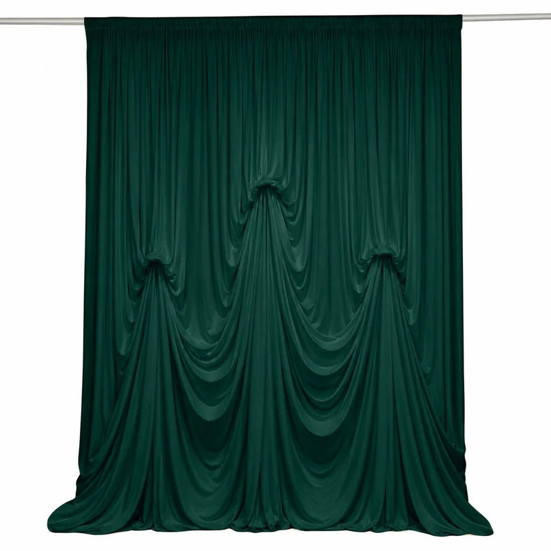 13 ft x 20 ft Pre-Sewn Spandex Backdrop Curtain with 3 Adjustable Ribbon Ties CUR_PANSPX_KNOT_2014_HUNT