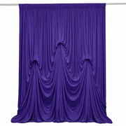 13 ft x 20 ft Pre-Sewn Spandex Backdrop Curtain with 3 Adjustable Ribbon Ties CUR_PANSPX_KNOT_2014_PURP