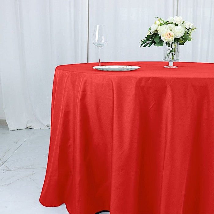 132" Cotton Blend Round Tablecloth for Weddings and Events