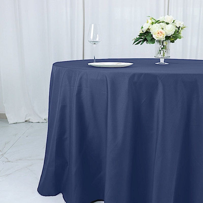 132" Cotton Blend Round Tablecloth for Weddings and Events