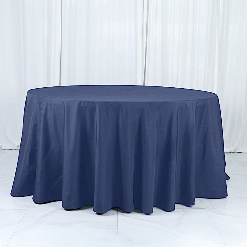132" Cotton Blend Round Tablecloth for Weddings and Events