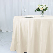 132" Cotton Blend Round Tablecloth for Weddings and Events