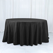132" Cotton Blend Round Tablecloth for Weddings and Events