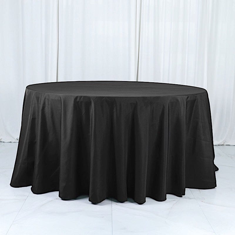 132" Cotton Blend Round Tablecloth for Weddings and Events