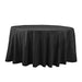 132" Cotton Blend Round Tablecloth for Weddings and Events TAB_COT01_136_BLK