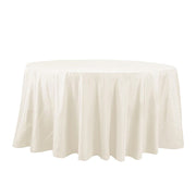 132" Cotton Blend Round Tablecloth for Weddings and Events TAB_COT01_136_IVR