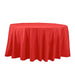 132" Cotton Blend Round Tablecloth for Weddings and Events TAB_COT01_136_RED