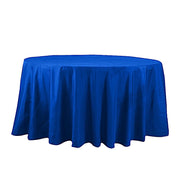 132" Cotton Blend Round Tablecloth for Weddings and Events TAB_COT01_136_ROY