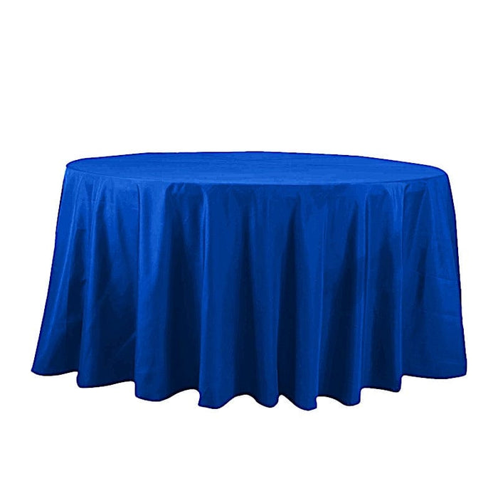 132" Cotton Blend Round Tablecloth for Weddings and Events TAB_COT01_136_ROY