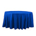 132" Cotton Blend Round Tablecloth for Weddings and Events TAB_COT01_136_ROY