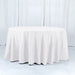 132" Cotton Blend Round Tablecloth for Weddings and Events TAB_COT01_136_WHT