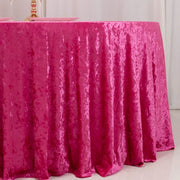 132" Crushed Premium Velvet Round Tablecloth
