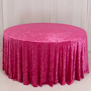 132" Crushed Premium Velvet Round Tablecloth