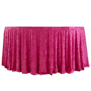 132" Crushed Premium Velvet Round Tablecloth