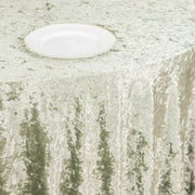 132" Crushed Premium Velvet Round Tablecloth