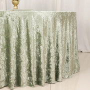 132" Crushed Premium Velvet Round Tablecloth