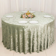132" Crushed Premium Velvet Round Tablecloth