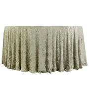 132" Crushed Premium Velvet Round Tablecloth