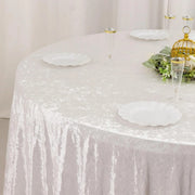132" Crushed Premium Velvet Round Tablecloth