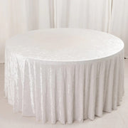 132" Crushed Premium Velvet Round Tablecloth