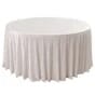 132" Crushed Premium Velvet Round Tablecloth TAB_VEL01_136_WHT