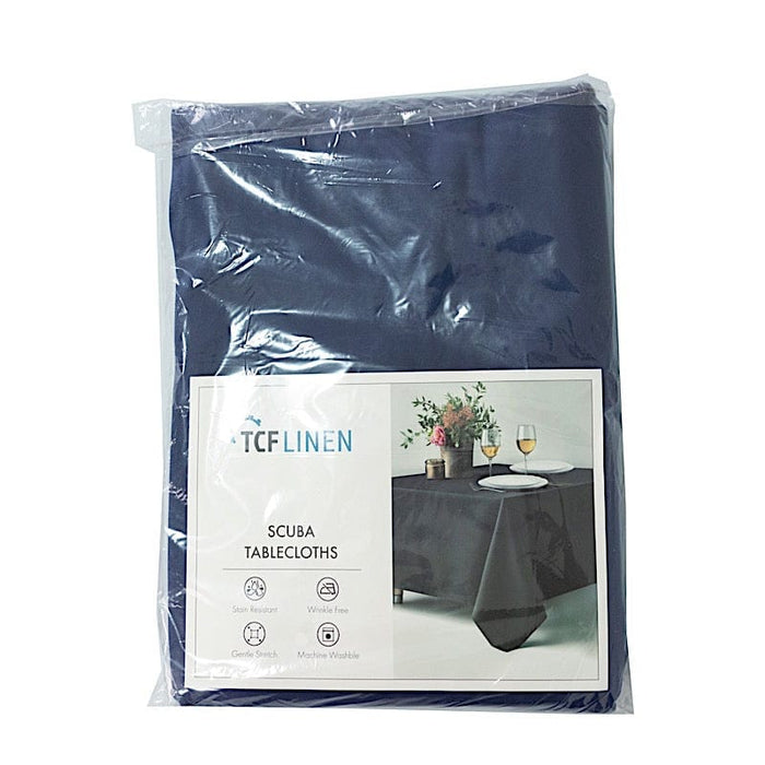 132" Fire Retardant Polyester Scuba Round Tablecloth