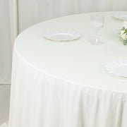 132" Fire Retardant Polyester Scuba Round Tablecloth