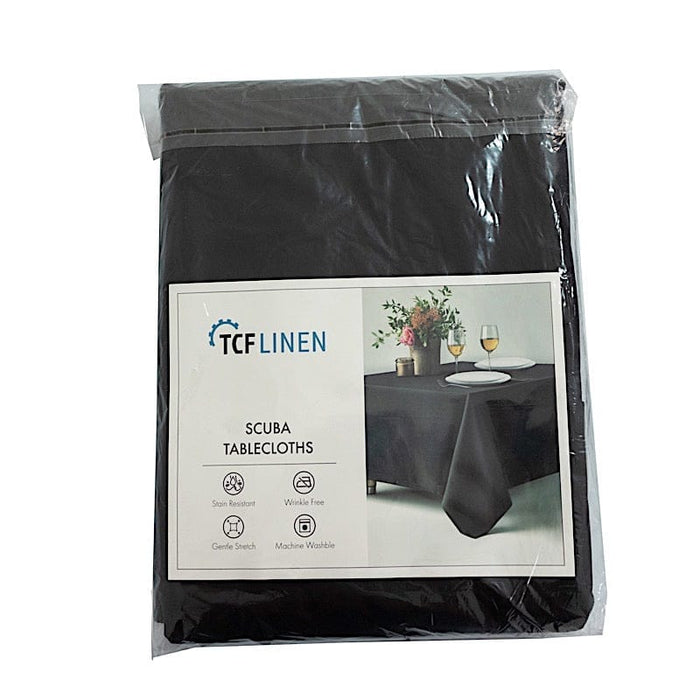 132" Fire Retardant Polyester Scuba Round Tablecloth