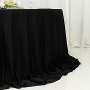 132" Fire Retardant Polyester Scuba Round Tablecloth