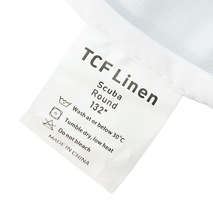 132" Fire Retardant Polyester Scuba Round Tablecloth