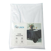 132" Fire Retardant Polyester Scuba Round Tablecloth