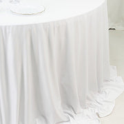 132" Fire Retardant Polyester Scuba Round Tablecloth