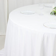 132" Fire Retardant Polyester Scuba Round Tablecloth