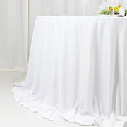 132" Fire Retardant Polyester Scuba Round Tablecloth