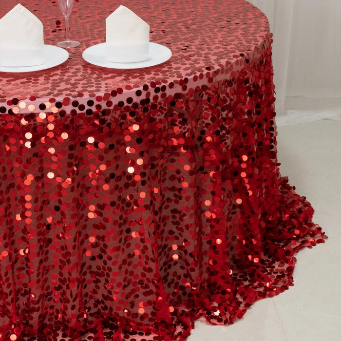 132" Large Payette Sequin Round Tablecloth