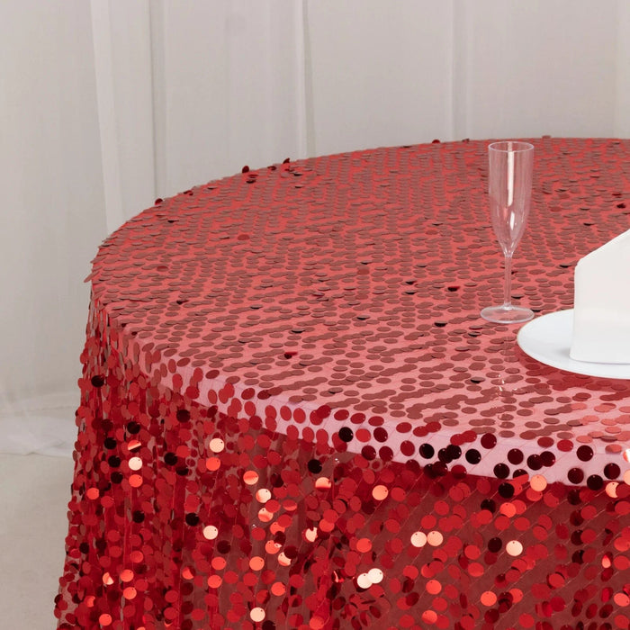 132" Large Payette Sequin Round Tablecloth
